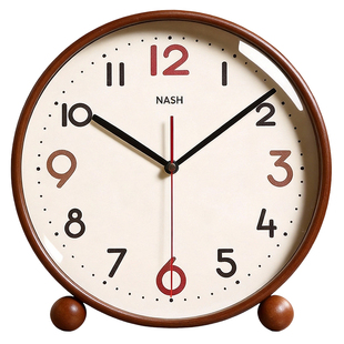 实木座钟客厅高级感台式钟表摆放式2026新款大号家用复古桌面时钟