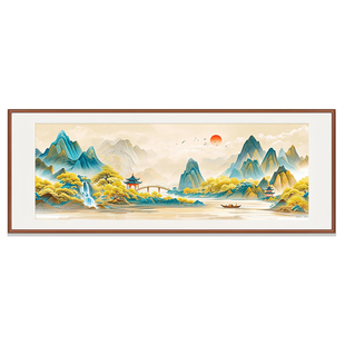 千里江山十字绣2025新款高级感客厅现代大气山水风景手工绣万里图