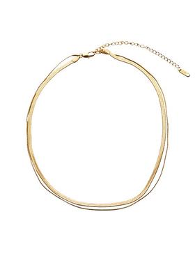 层叠项链leqiyuan钢蛇骨链女