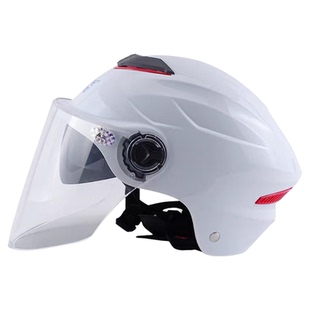 原厂爱得乐头盔电动车摩托车男女夏季半盔双镜片防晒电瓶车安全帽