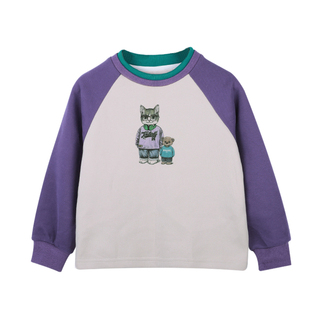 100-150儿童卫衣一体绒男童加绒长袖上衣秋冬打底套头衫宽松帅气