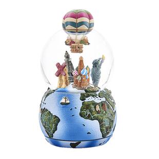 JARLL赞尔环游世界水晶球音乐盒高级感八音盒送男生同学谢师礼物