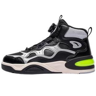 安踏儿童高帮板鞋男童鞋2025年冬季新款旋钮扣潮流运动鞋滑板鞋