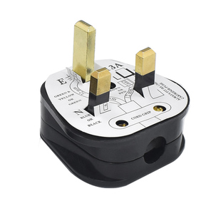 13A方脚插头 英规英标香港式三脚英国带保险管工业电源线接线插头