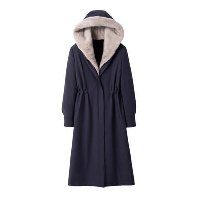 貂皮内胆派克服可拆卸整貂尼克服