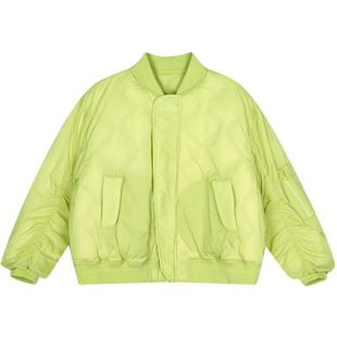 800蓬95%白鸭绒|woobaby儿童羽绒服男女童24冬季飞行夹克外套上衣