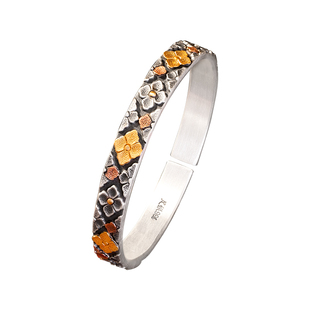 滇庆堂999纯银非遗手工银手镯女年轻款足银实心银镯子送女友礼物