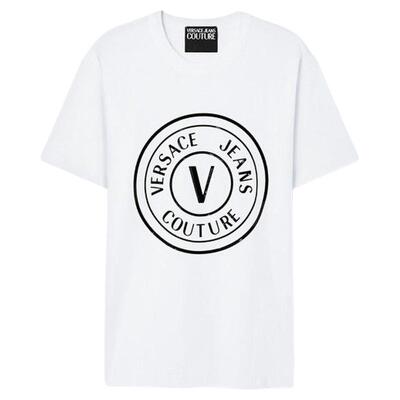 【季末优惠】VERSACE JEANS COUTURE 男士印花棉质平纹针织T恤