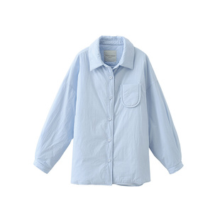 【到手价289元】衬衫型宽松夹棉外套保暖韩系休闲棉服棉袄夹克冬