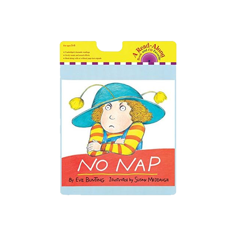 【附音频CD】No nap 没有午睡 英文原版绘本 汪培珽推荐阶段一 0-2岁幼儿读物汪培珽书单图画书亲子读物有声故事书 正版英语书籍