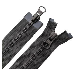 羽绒服拉链白铜YKK5号金属双头双开长款外套风衣夹克门襟拉锁配件