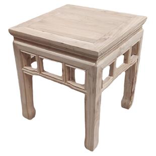 北方老榆木实木方凳白茬白胚白坯凳子板凳简约矮凳换鞋凳家用原木