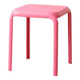 塑料凳子家用结实耐用可叠放餐桌凳边几两用孟菲斯风客人备用凳子