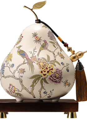 新中式平安果装饰摆件家居客厅电视酒柜存钱罐工艺品乔迁新居礼物