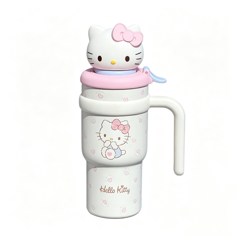 HelloKitty保温杯女生高颜值学生公仔冰霸杯大容量办公室可爱水杯