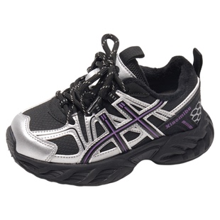 小米步女童加绒运动鞋2025冬季新款儿童轻便跑步鞋男童老爹鞋二棉