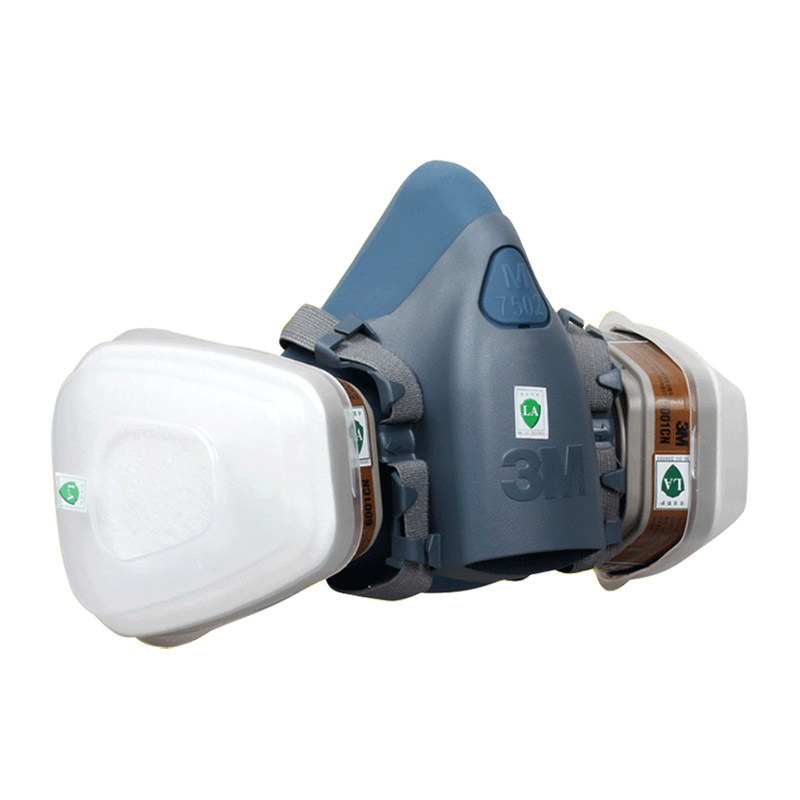 3M7502搭配6006防尘毒面具喷漆专用防护面具化工气体甲醛甲胺面罩