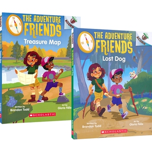 The Adventure Friends Treasure Map Lost Dog  学乐橡果 全彩桥梁书 冒险好友 藏宝图 走丢的狗 小学课外读物 英文原版进口