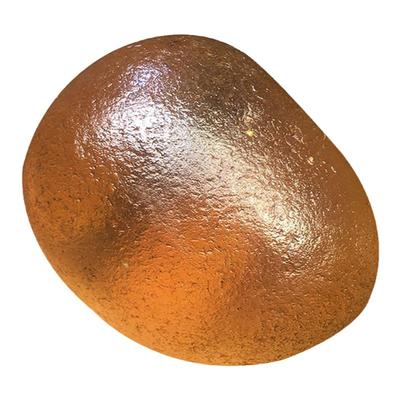 茶水晶原石黄皮水冲石天然摆件