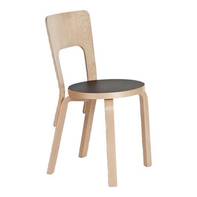 美之趣设计师餐椅北欧经典artek餐厅靠背椅子ins中古实木chair66