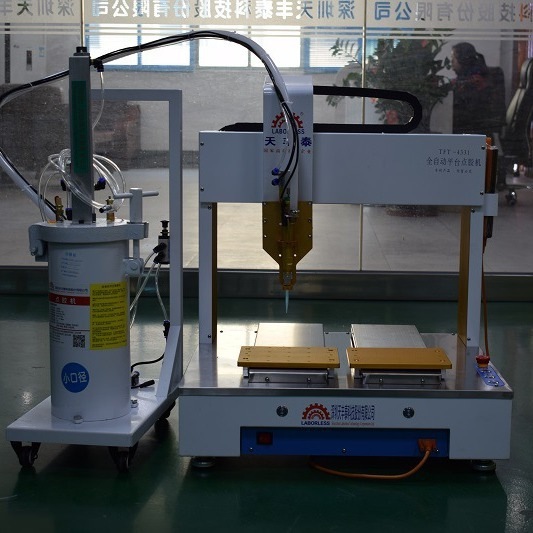 天丰泰4331四轴高速点胶机配2600ML硅橡胶压力桶自动滴胶机全自动