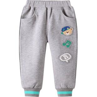 宝宝裤子秋冬款男童加绒裤加厚外穿棉裤保暖三岁儿童长裤婴儿冬装