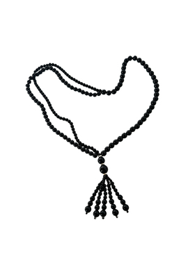 atmshop复古小众树脂亚克力渐变圆珠珠串双层流苏长项链毛衣链