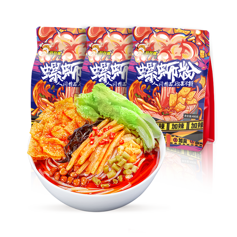 【双12超级爆品日】好欢螺螺蛳粉加辣土豆粉牛肉酸汤粉5袋组合