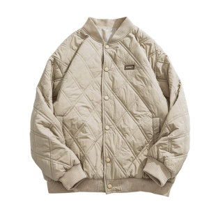 江南先生NewJNXS日系菱格冬季外套男棉衣潮牌棒球服女装工装棉服