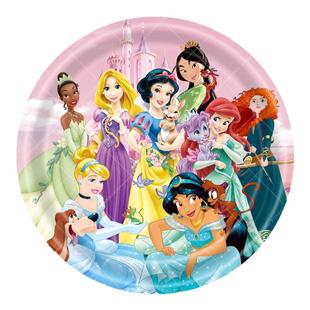 六公主主题白雪公主艾莎纸杯纸盘桌布儿童生日派对一次性餐具套装