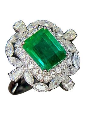 哗啦啦18K金祖母绿戒指送运费险