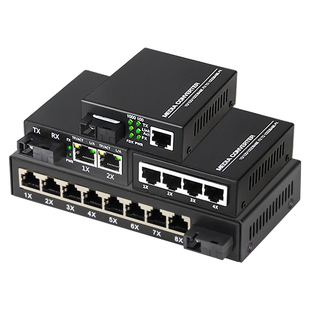 千兆单模单纤收发器 光电转换网络光端机交换机1光1电4电8电千兆双纤收发器网络监控SC光口1对 阿卡斯电子