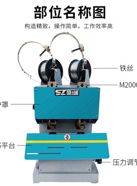 经典盛隆装订M2000双钉头电动骑马钉书机平订双头铁丝订书机批发