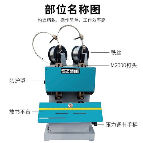 经典盛隆装订M2000双钉头电动骑马钉书机平订双头铁丝订书机批发