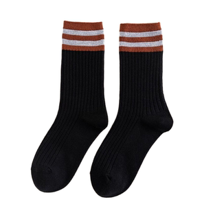 配鲨鱼裤的袜子女中筒秋春秋夏季ins潮外穿高筒袜棉潮长筒堆堆袜