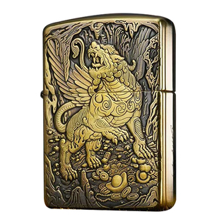 zippo正品打火机 天禄貔貅鬼王盔甲官方旗舰店防风煤油送男友礼物