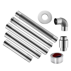 加厚不锈钢排烟管林内能率燃气热水器加长排气排风防风管6cm配件