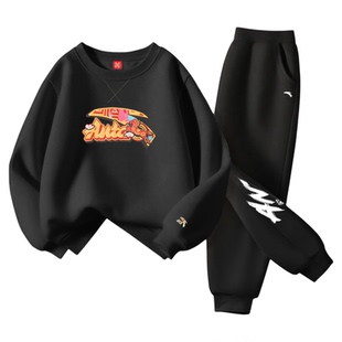 安踏童装儿童卫衣套装加绒保暖2026马年新年春季长裤男童运动服