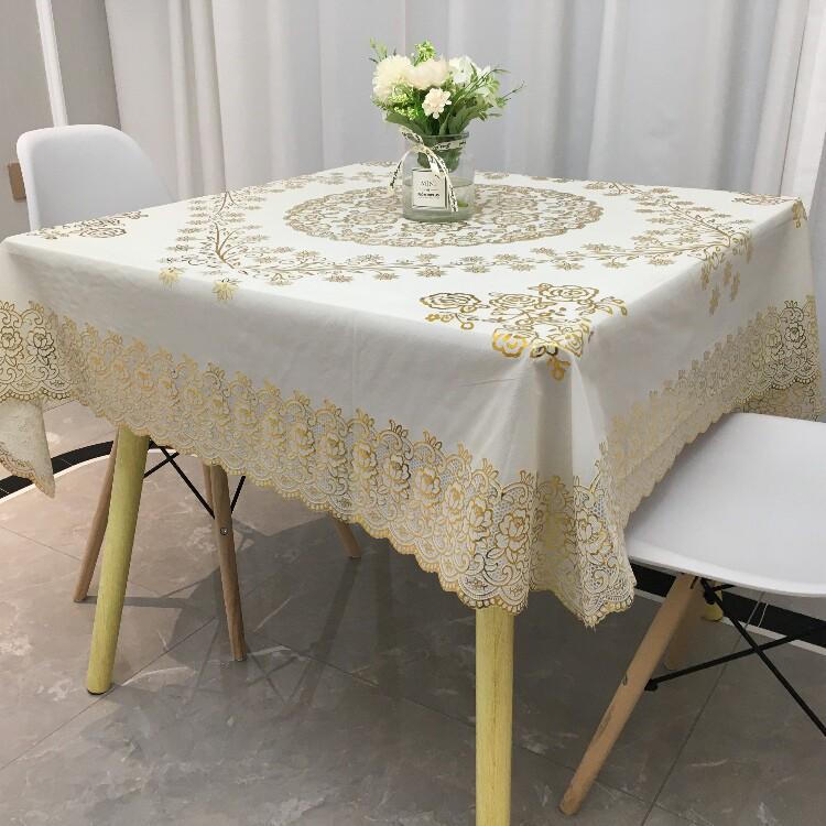 免洗正方形餐桌布防水防油防烫茶几台布长方形桌布塑料八仙桌布