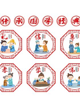 幼儿园小学国学经典文化礼仪墙贴