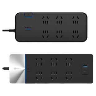 公牛电竞插座电脑滤波快充插排插多孔插拖线板过载保护防雷抗电涌