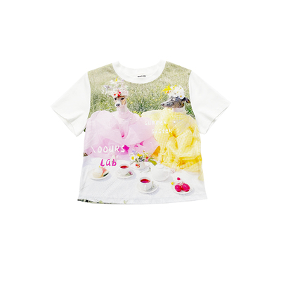 OOURSLAB趣味野餐狗狗印花T恤