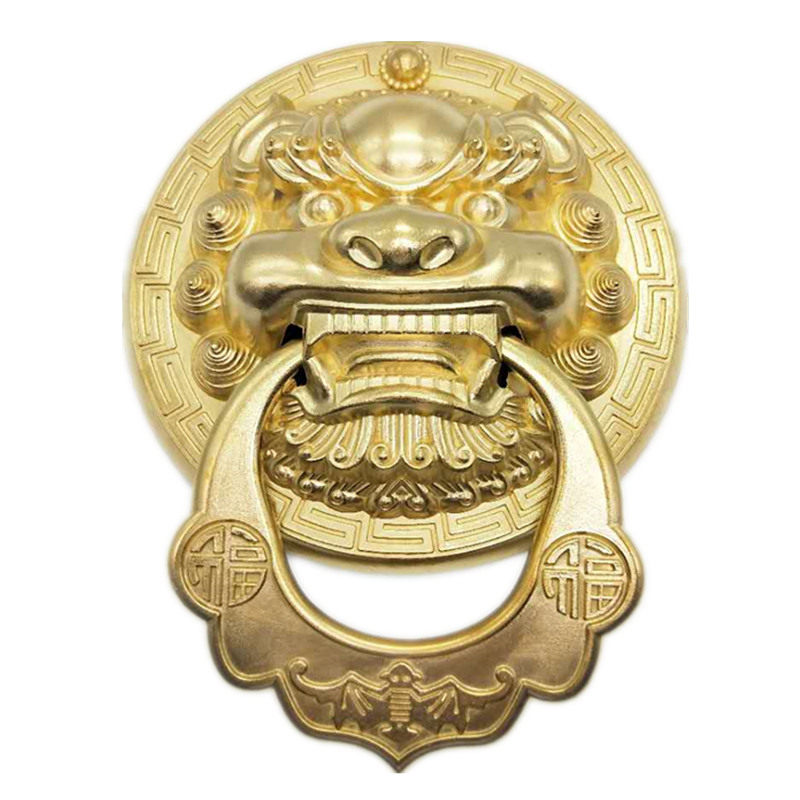仿古纯铜兽头门环中式大门狮子头