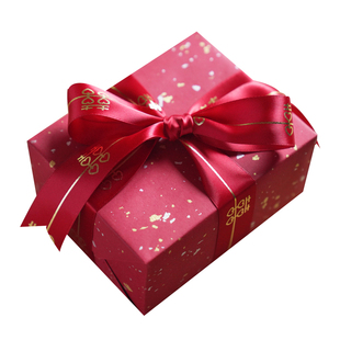 加厚加大结婚礼物包装纸深红色大尺寸礼物纸婚礼盲盒包装纸礼品纸