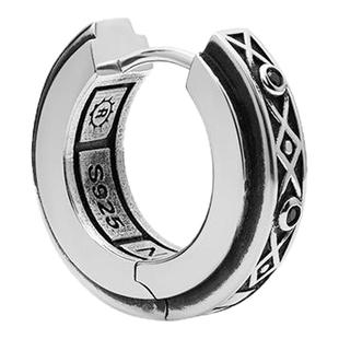 ROCKRIDE 交织花曼耳环  925纯银男士耳钉耳饰复古设计