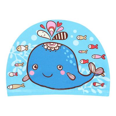 儿童游泳帽护耳百雅卡通幼儿小孩