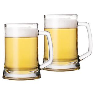 青苹果玻璃杯2024新款啤酒杯商用扎啤杯500ml家用水杯茶杯套装6只