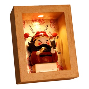 治愈系钟馗招财小摆件解压办公室玄学工位职场防小人桌面摆台礼物