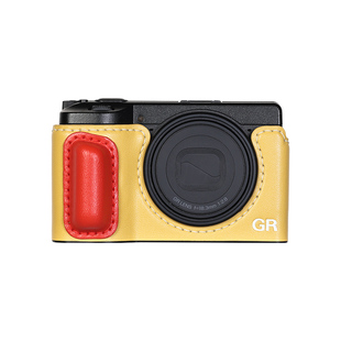 蠢小鱼数码配件适用于理光GR4相机保护套GR4HDF头层羊皮收纳壳手柄底座便携