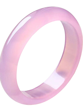 玛瑙玉手镯粉色玉髓玉镯樱花粉